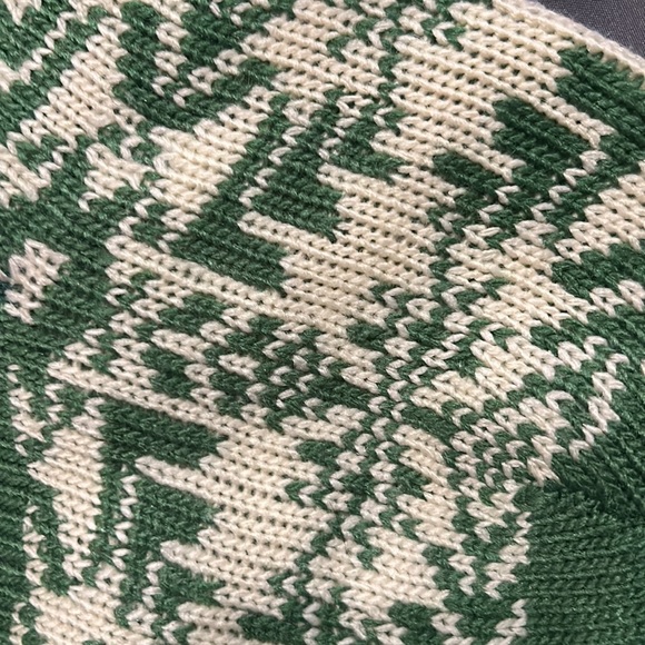 Green Snowflake Christmas Stocking XL - Picture 2 of 3